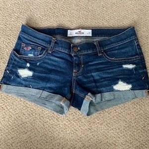 LOT of SIX pairs of Hollister Denim and White Shorts Size 3 Waist 26